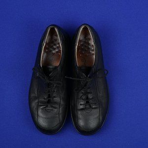 #4 Women's Finn Comfort Germany Shoes Black Leather Walking Shoes